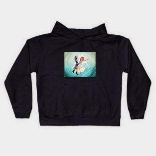 Dancing fairy and elf -  with background Kids Hoodie